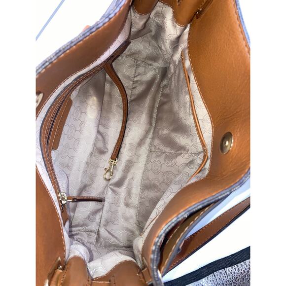 MICHAEL KORS SIGNATURE SAFFIANO LEATHER MEDIUM SHOULDER BAG - Picture 9 of 16